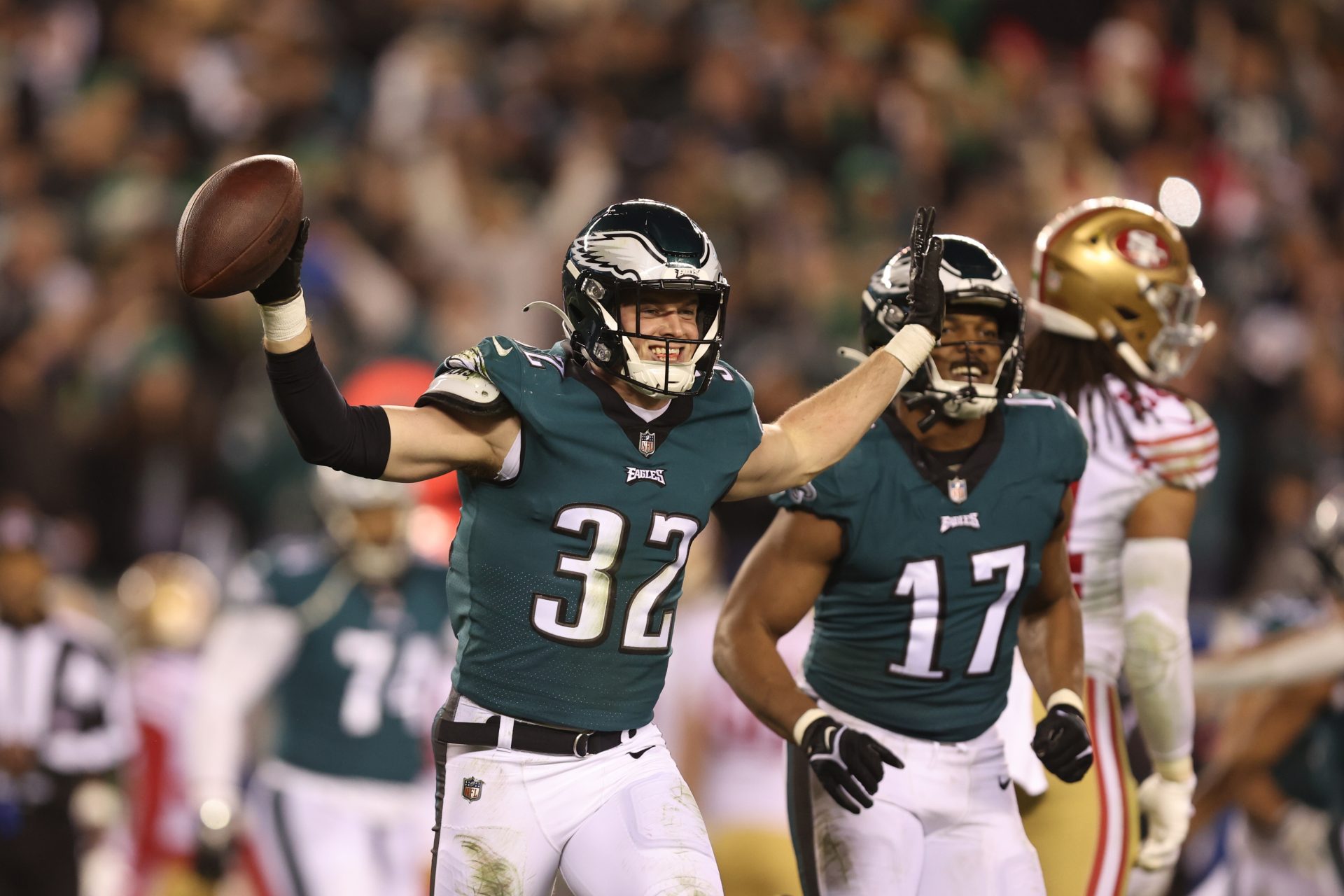 The Eagles snatched up the ball