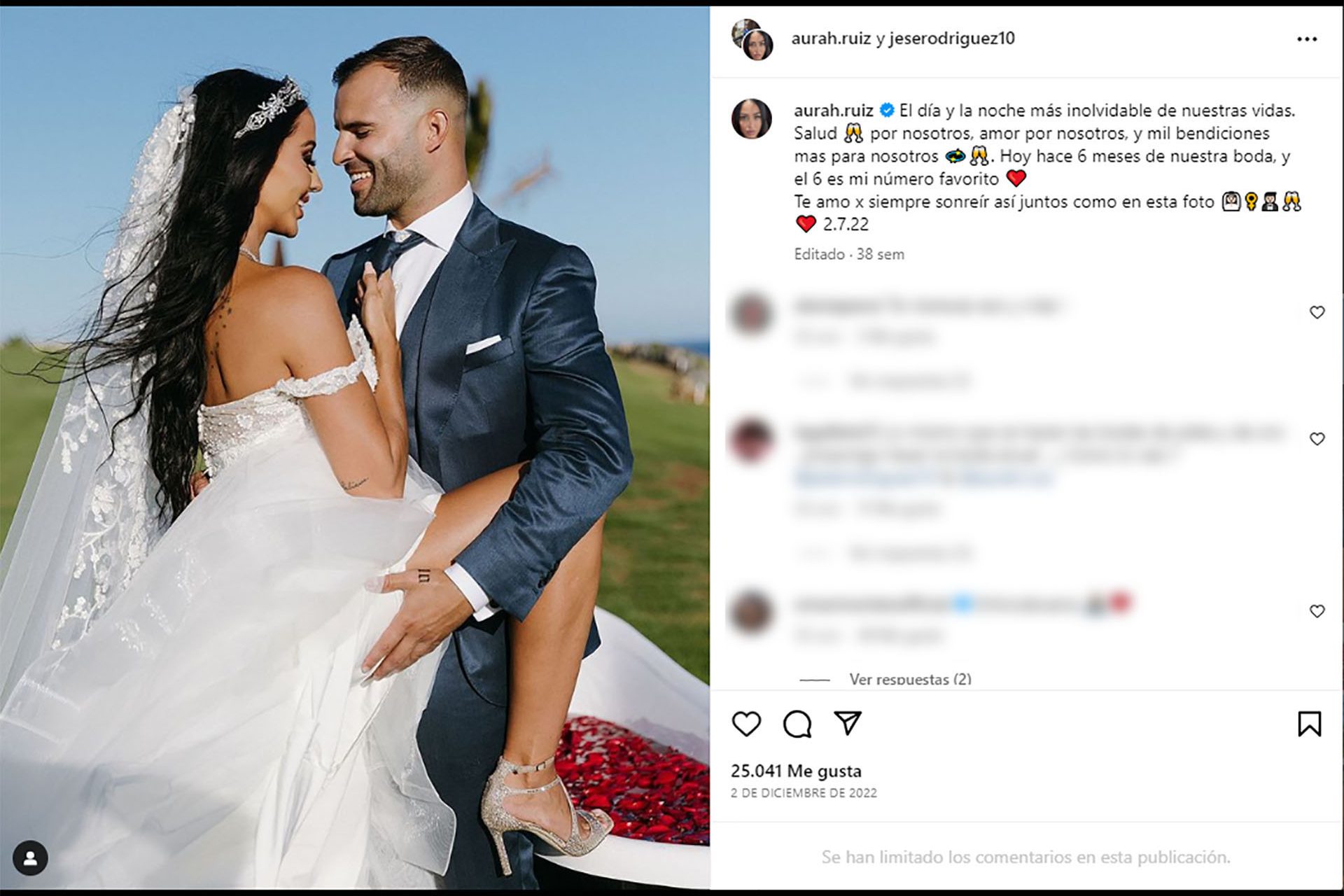 Felizmente casado con la influencer Aurah Ruiz