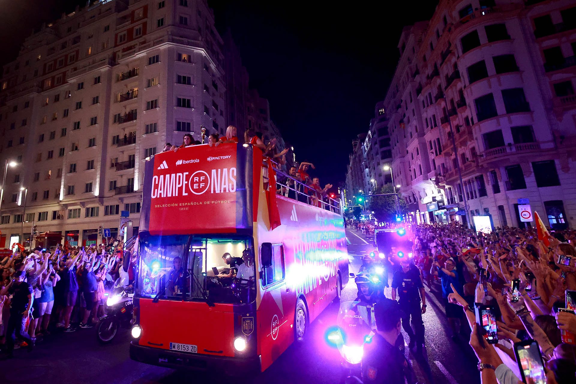 La fête dans les rues de Madrid