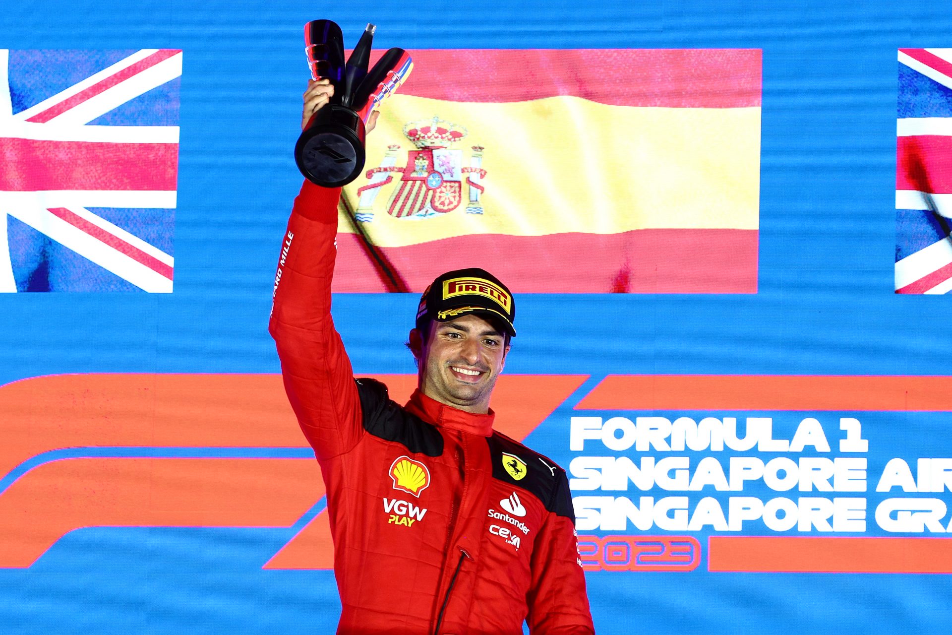 Ferrari's Carlos Sainz ends Red Bull's 15 race winning streak