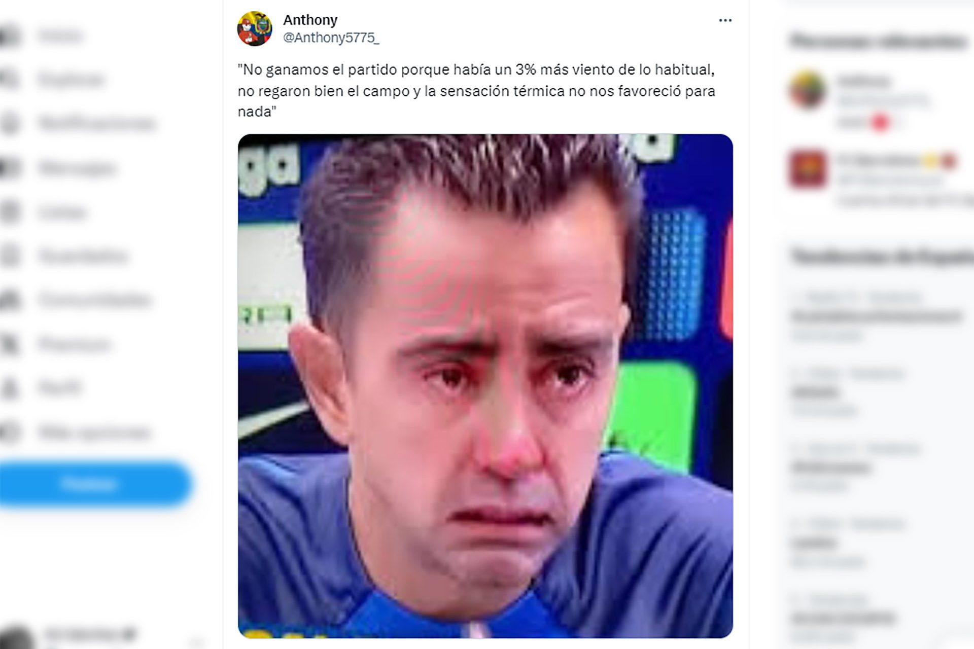 Las excusas de Xavi