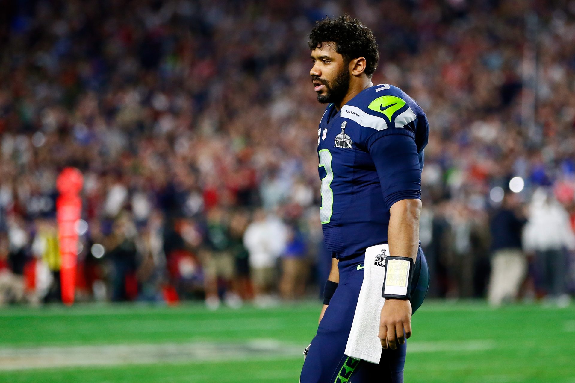 Super Bowl XLIX: Russell Wilson Intercepted At The Goal Line