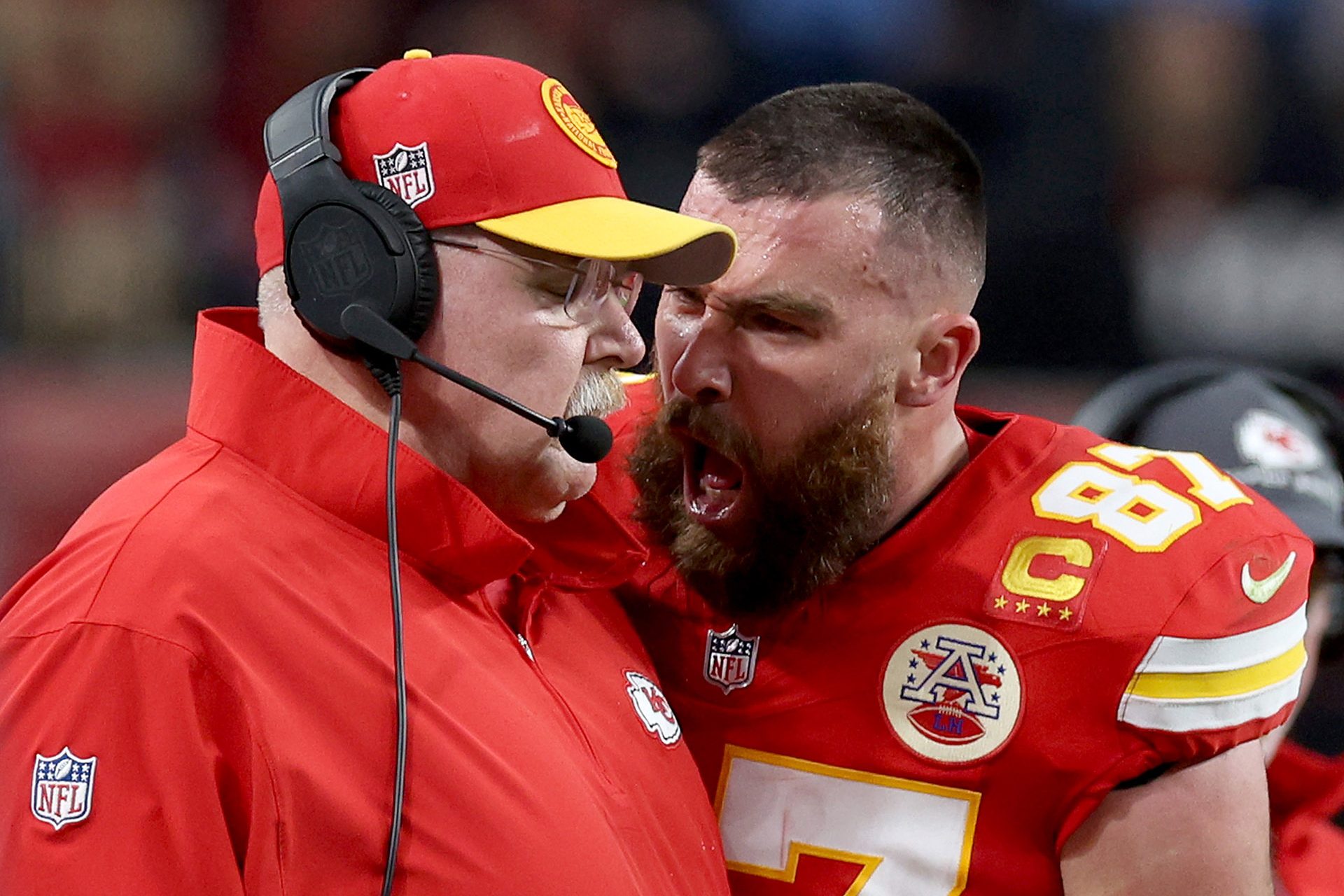 El choque de Kelce con Andy Reid