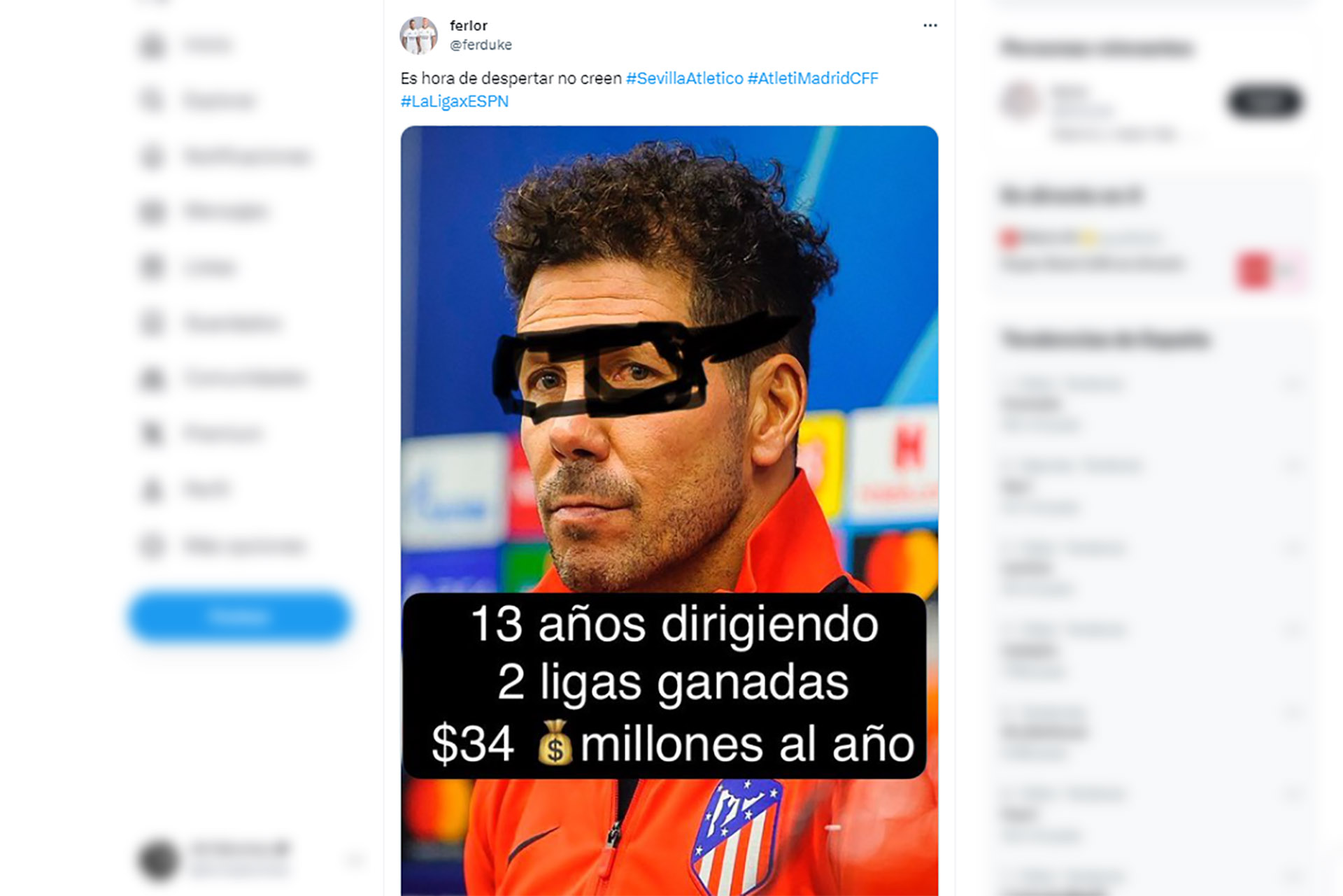 Los críticos de Simeone en acción