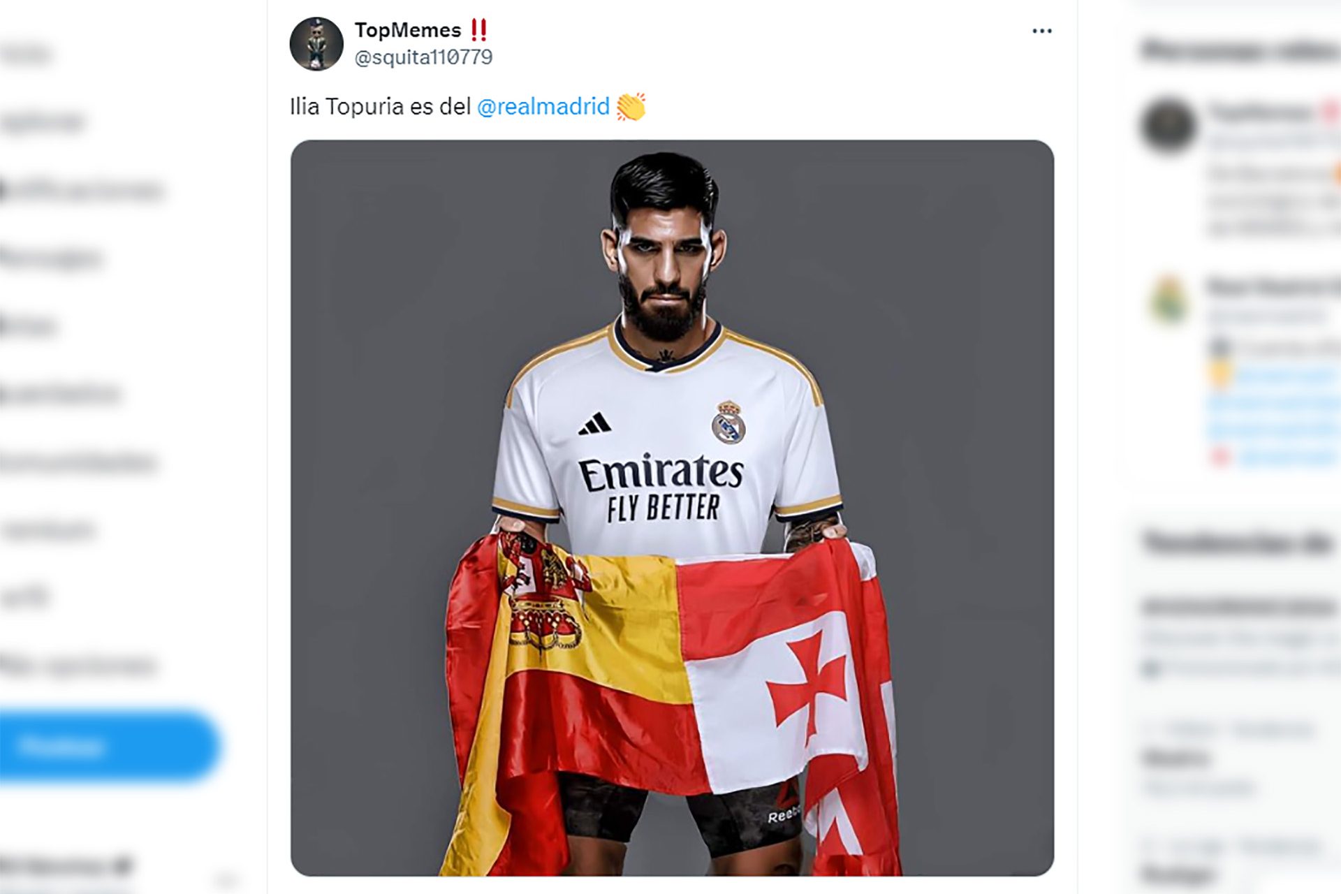 Ilia Topuria, el campeón madridista