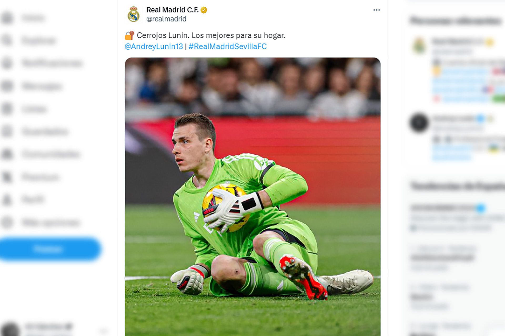 Otro partidazo de Lunin