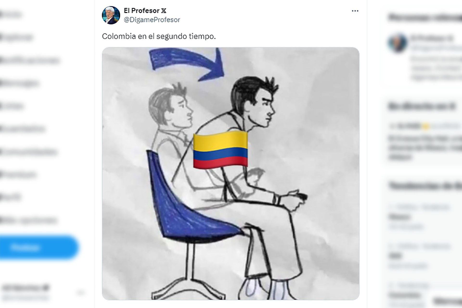 Otra cara de los colombianos en el segundo tiempo