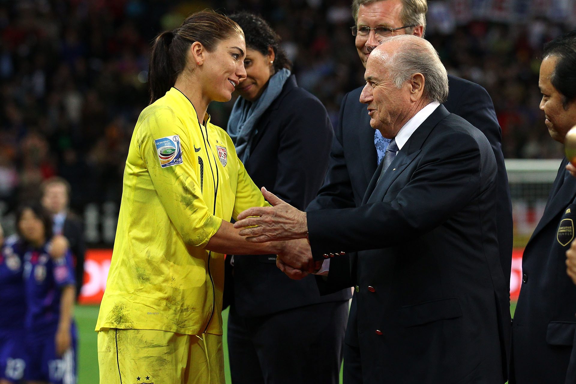 The former FIFA president grabbed her 