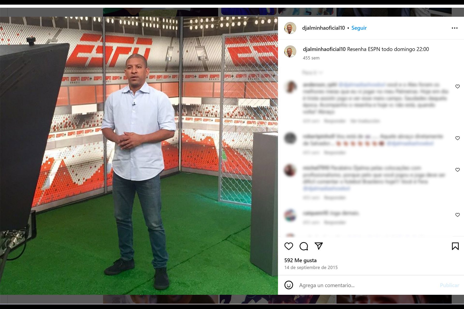 Comentarista deportivo para ESPN