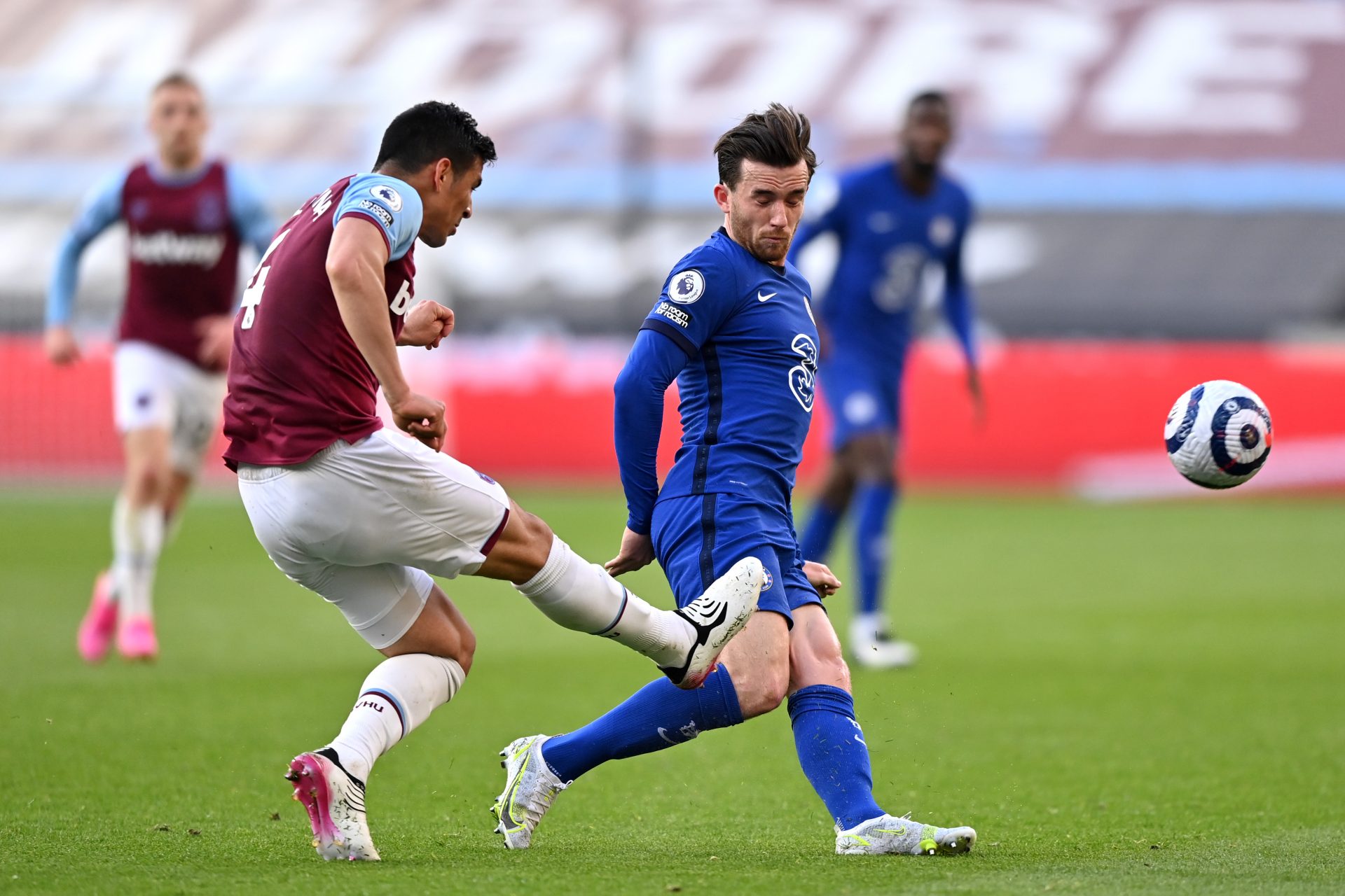 3. Fabian Balbuena sees red after slipping – West Ham Vs Chelsea  2021