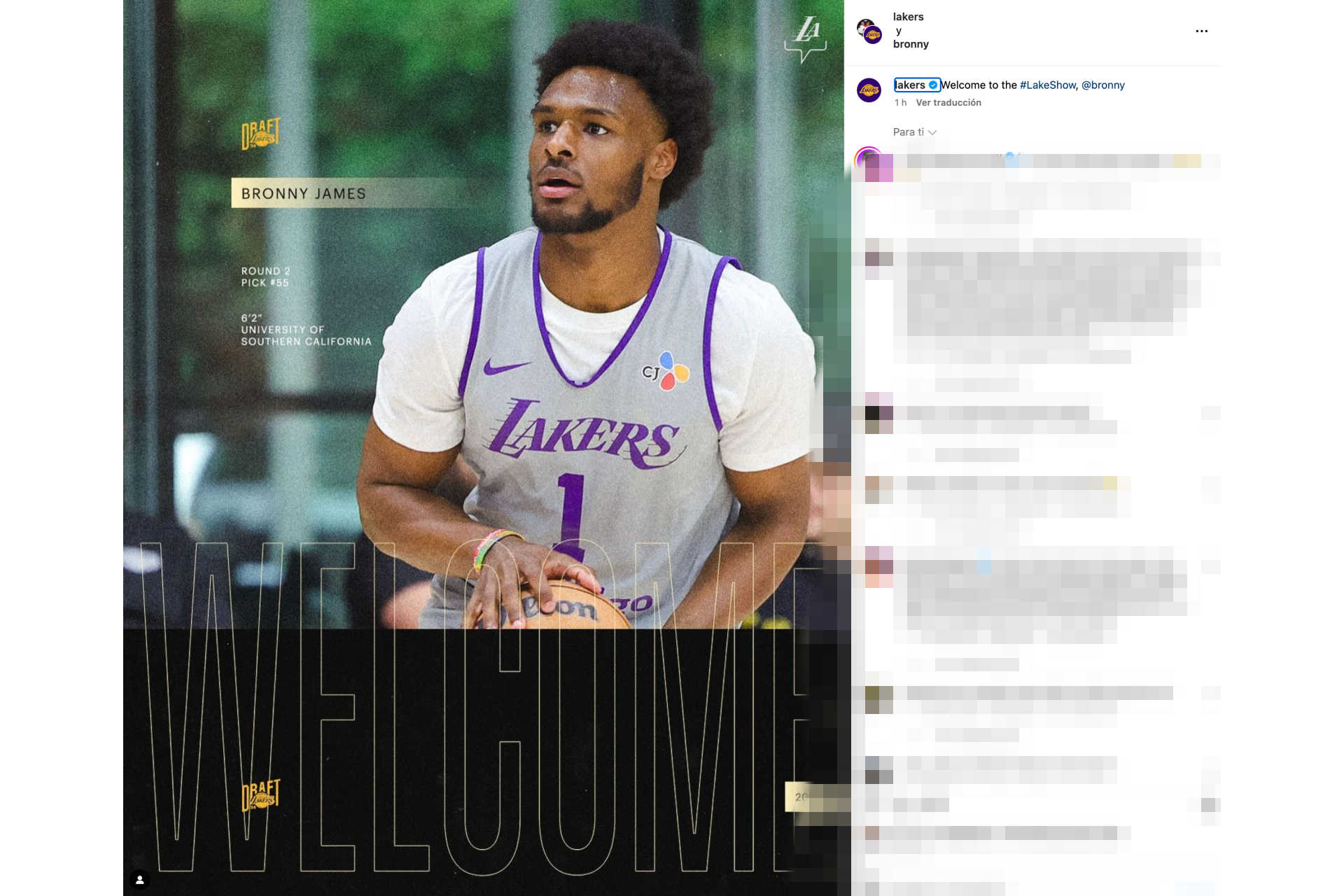 Bienvenido a los Lakers