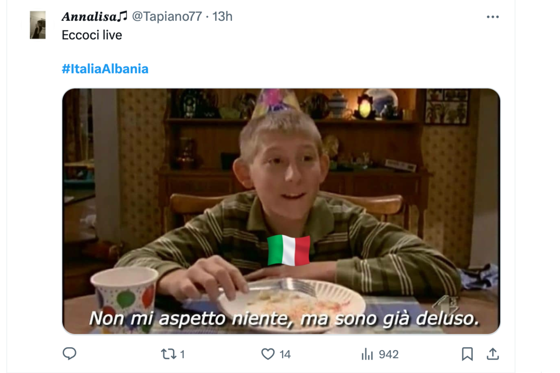 Italia no es favorita
