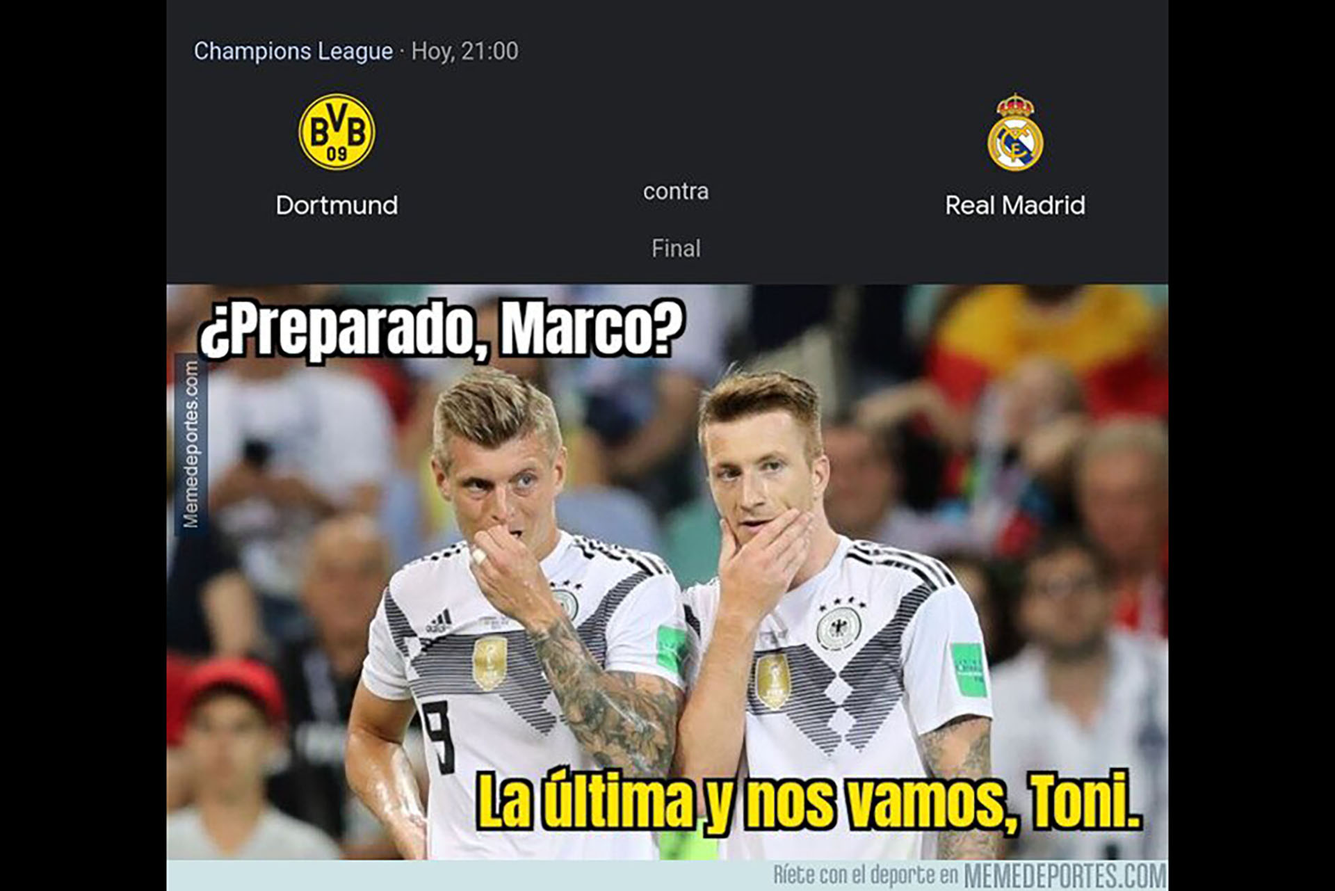 Último baile de Kroos y Reus