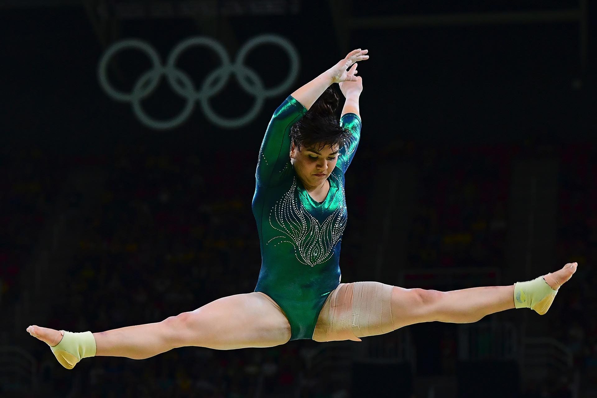 Which gymnast won four gold medals at Rio 2016?