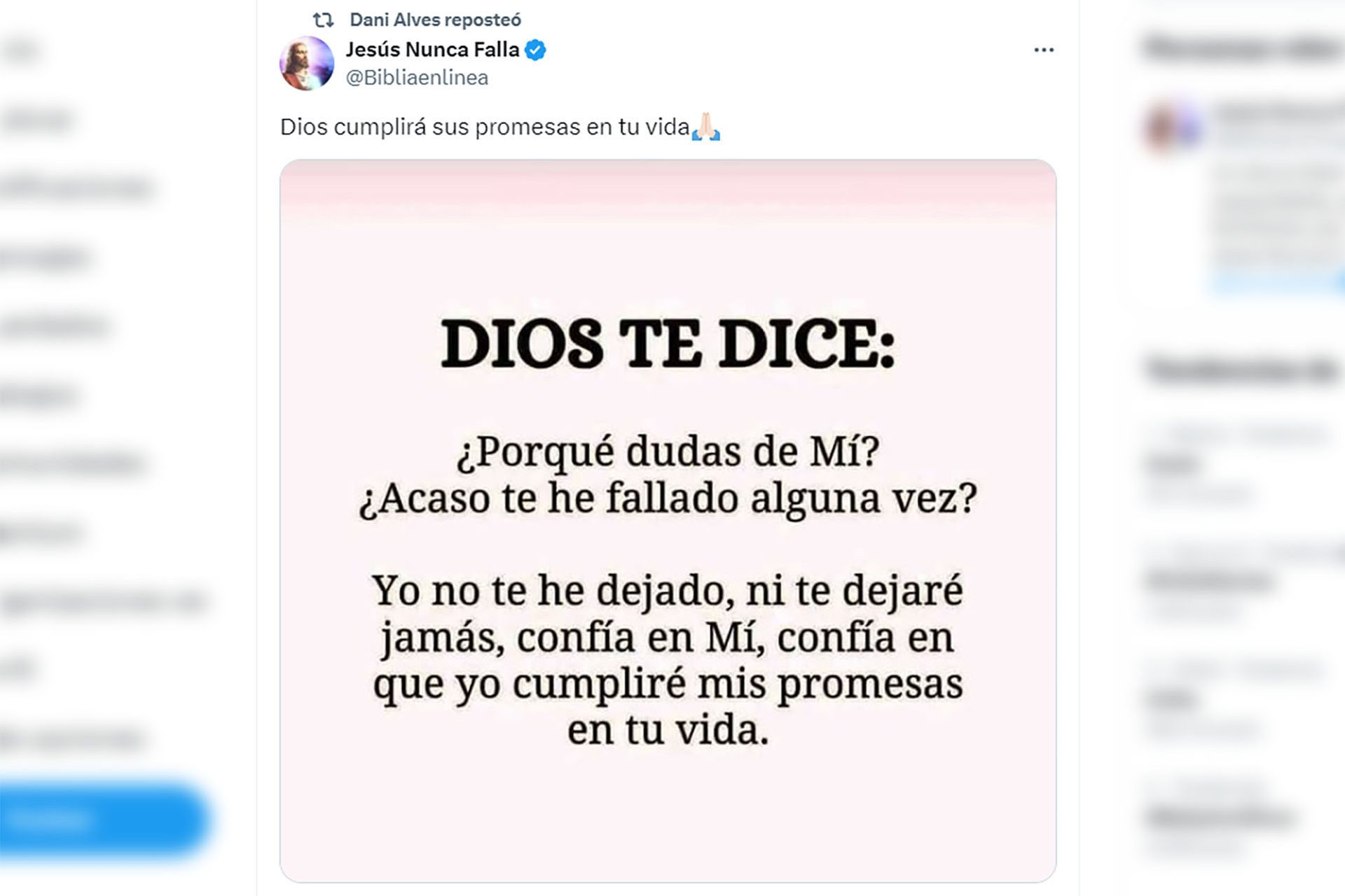 Encomendándose a Dios