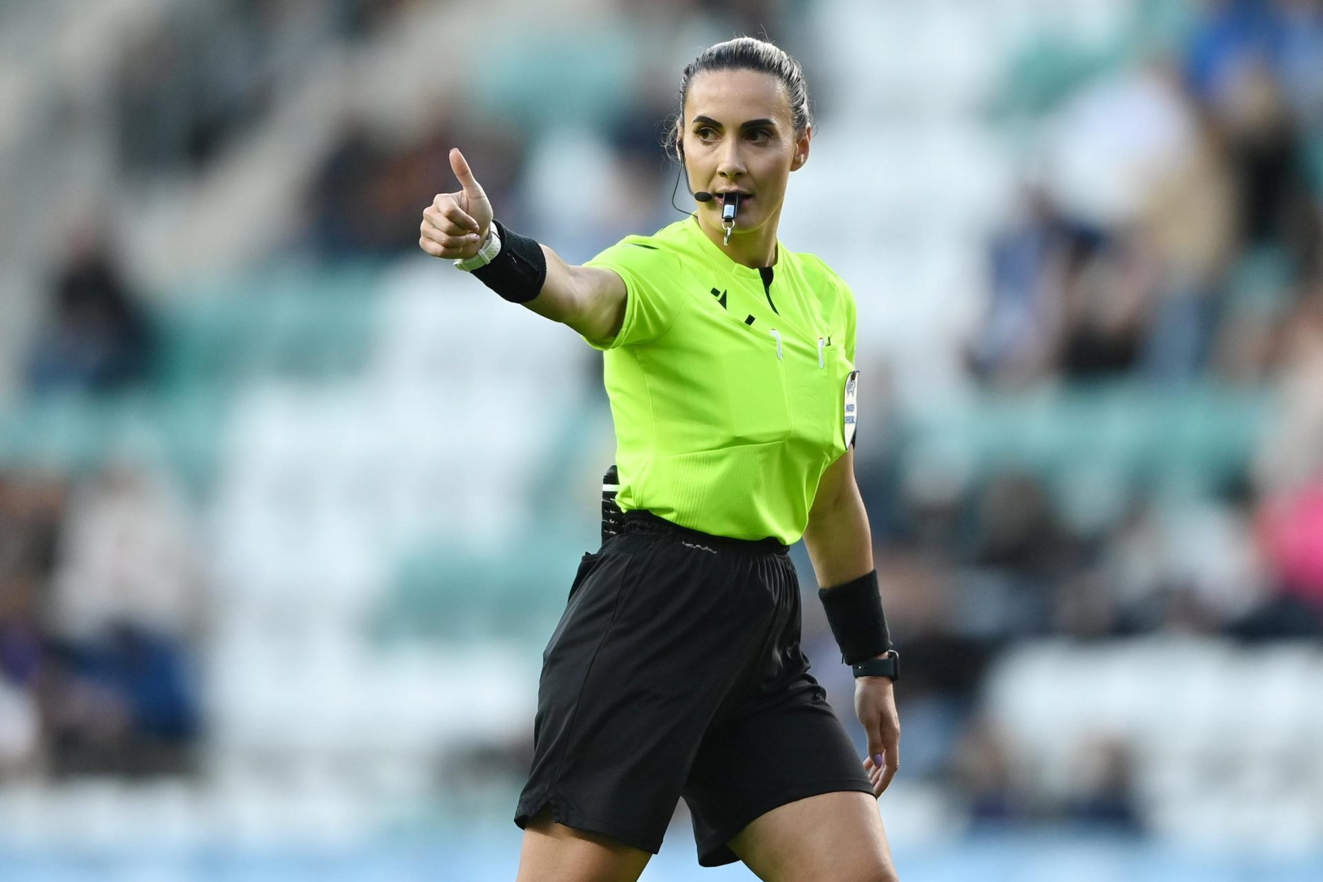 The first woman to referee in the Albanian Super League