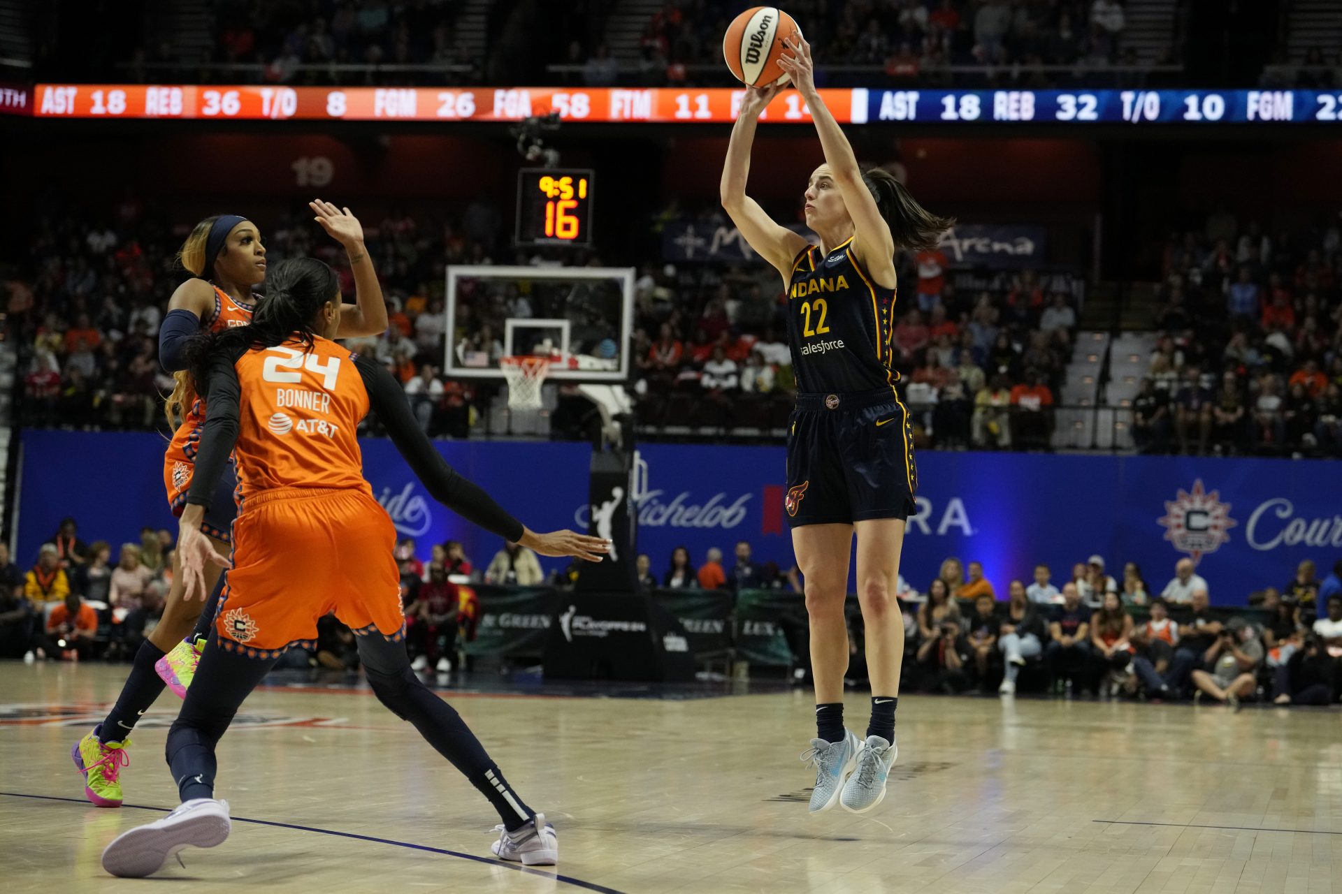 Looking back at Caitlin Clark's three-point struggles in the WNBA playoffs