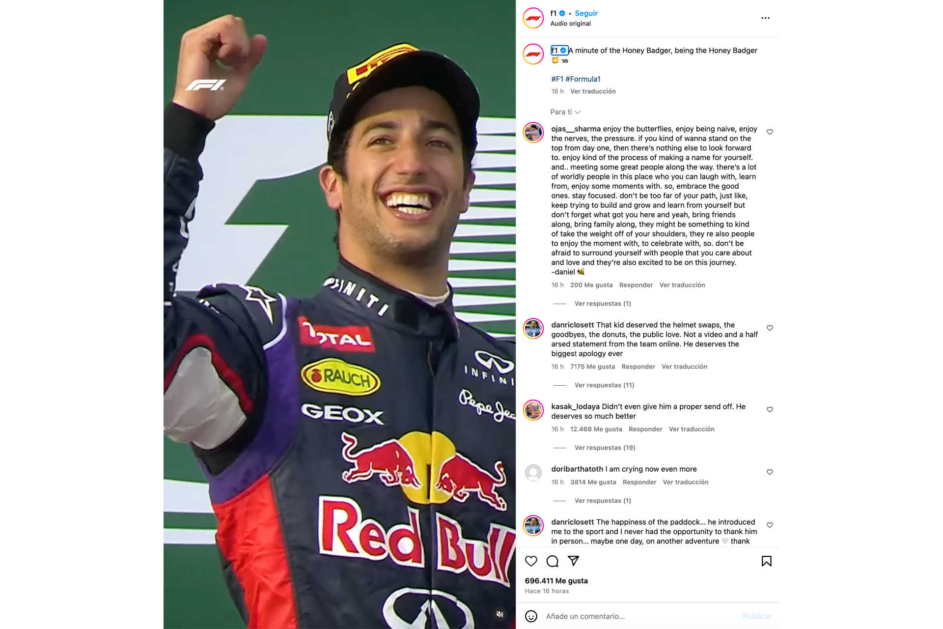 La F1 le adora pero...