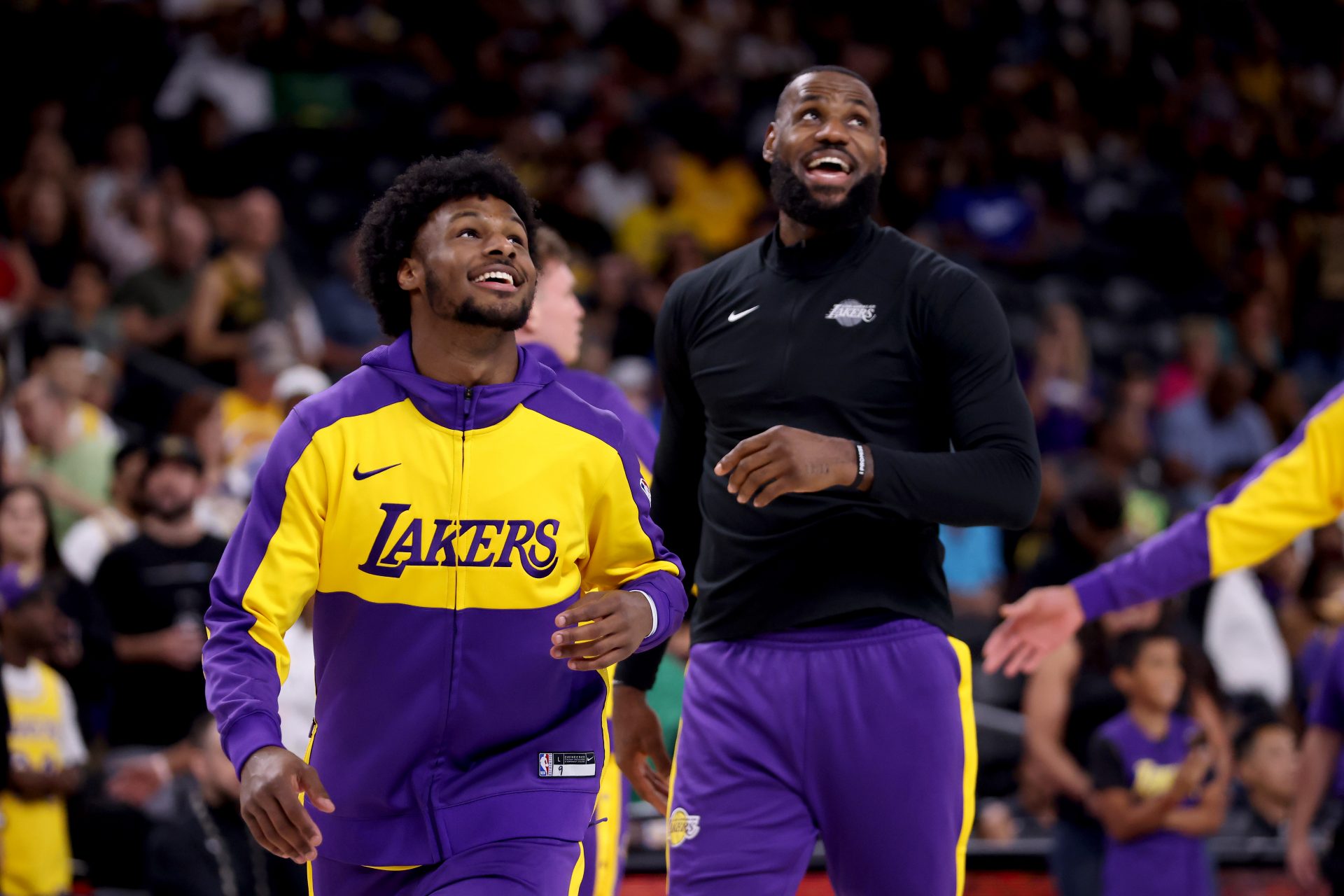 LeBron James makes history with 'surreal' first game alongside son Bronny