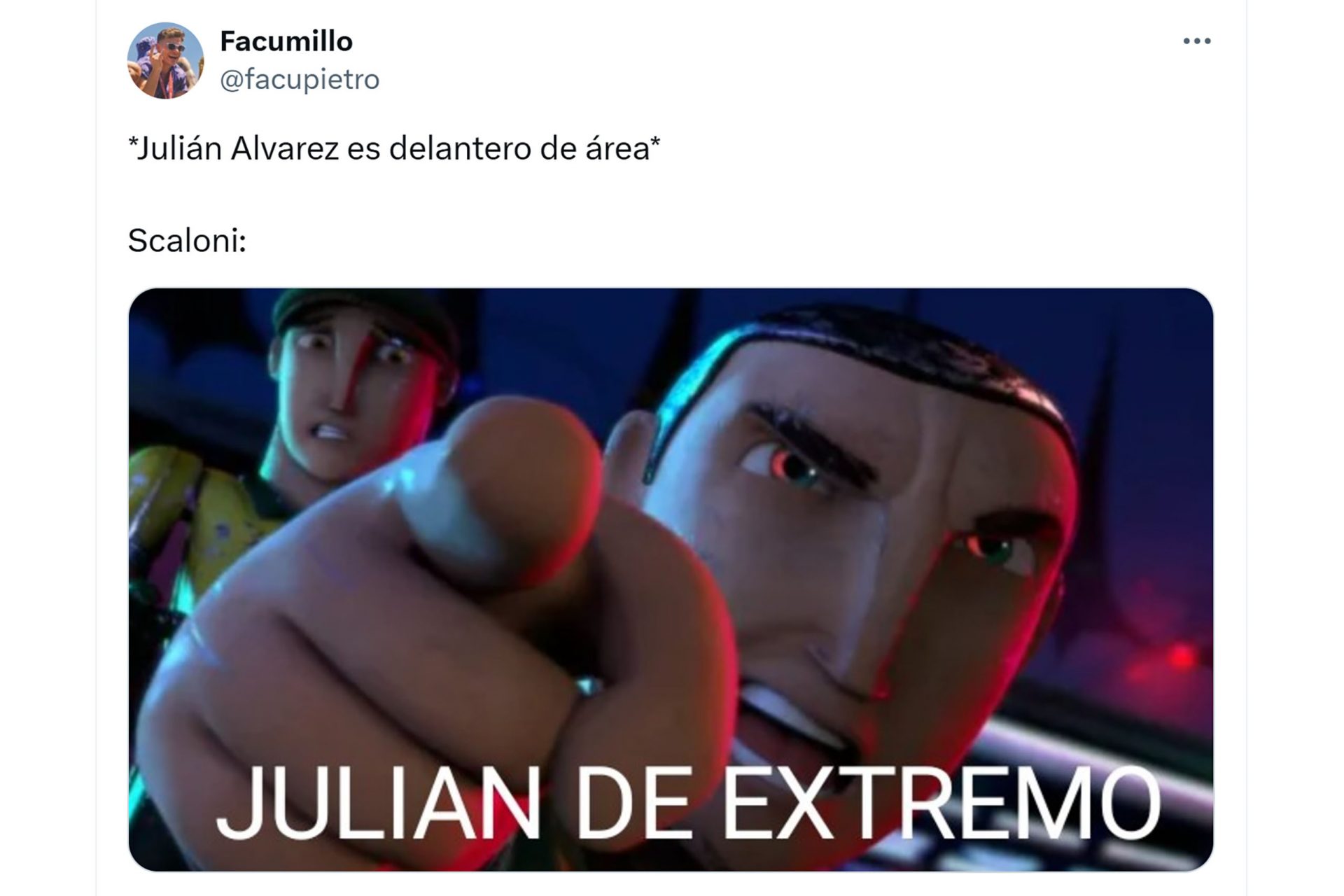 Julián Álvarez fuera de su sitio