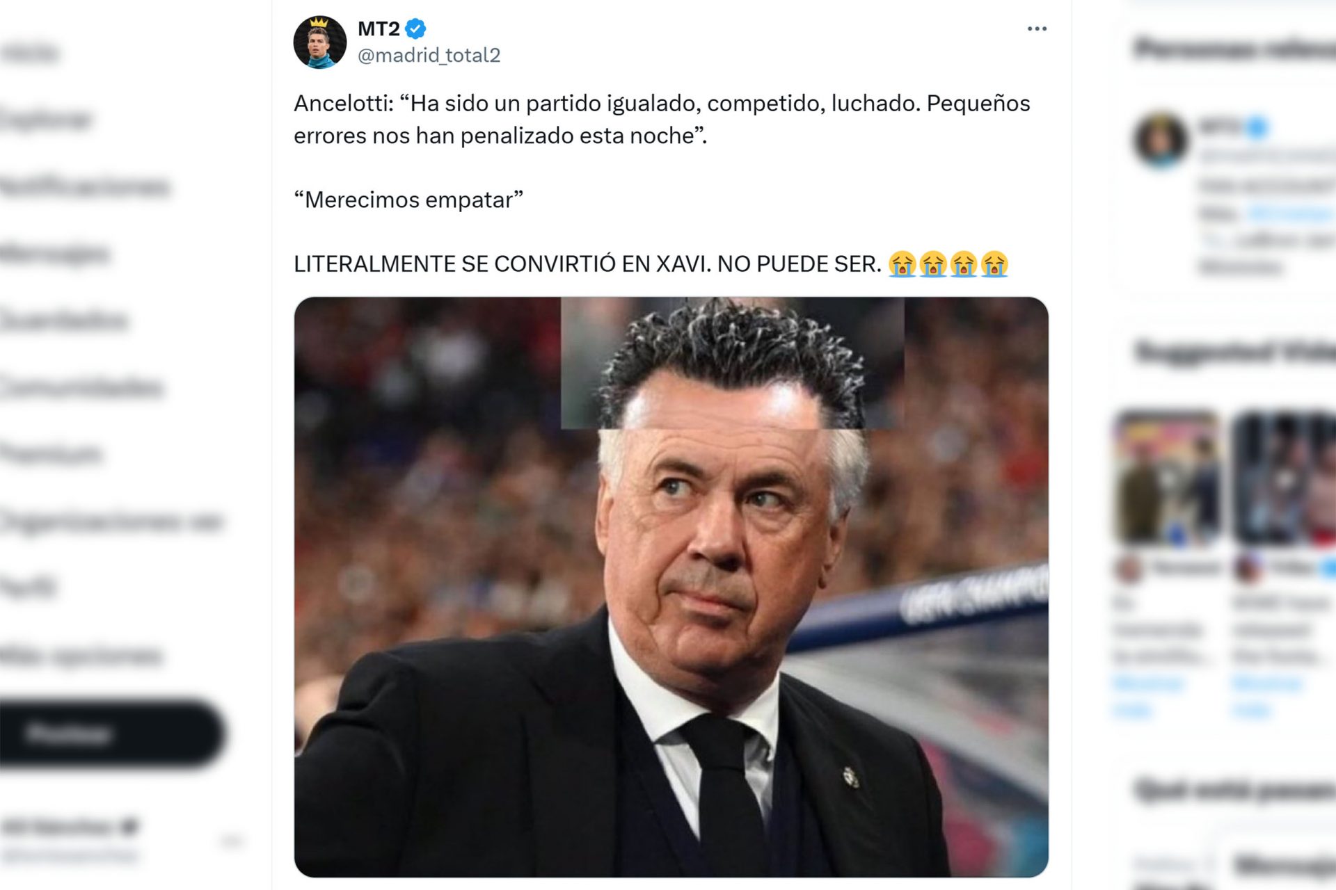 Ancelotti se empieza a parece peligrosamente a Xavi