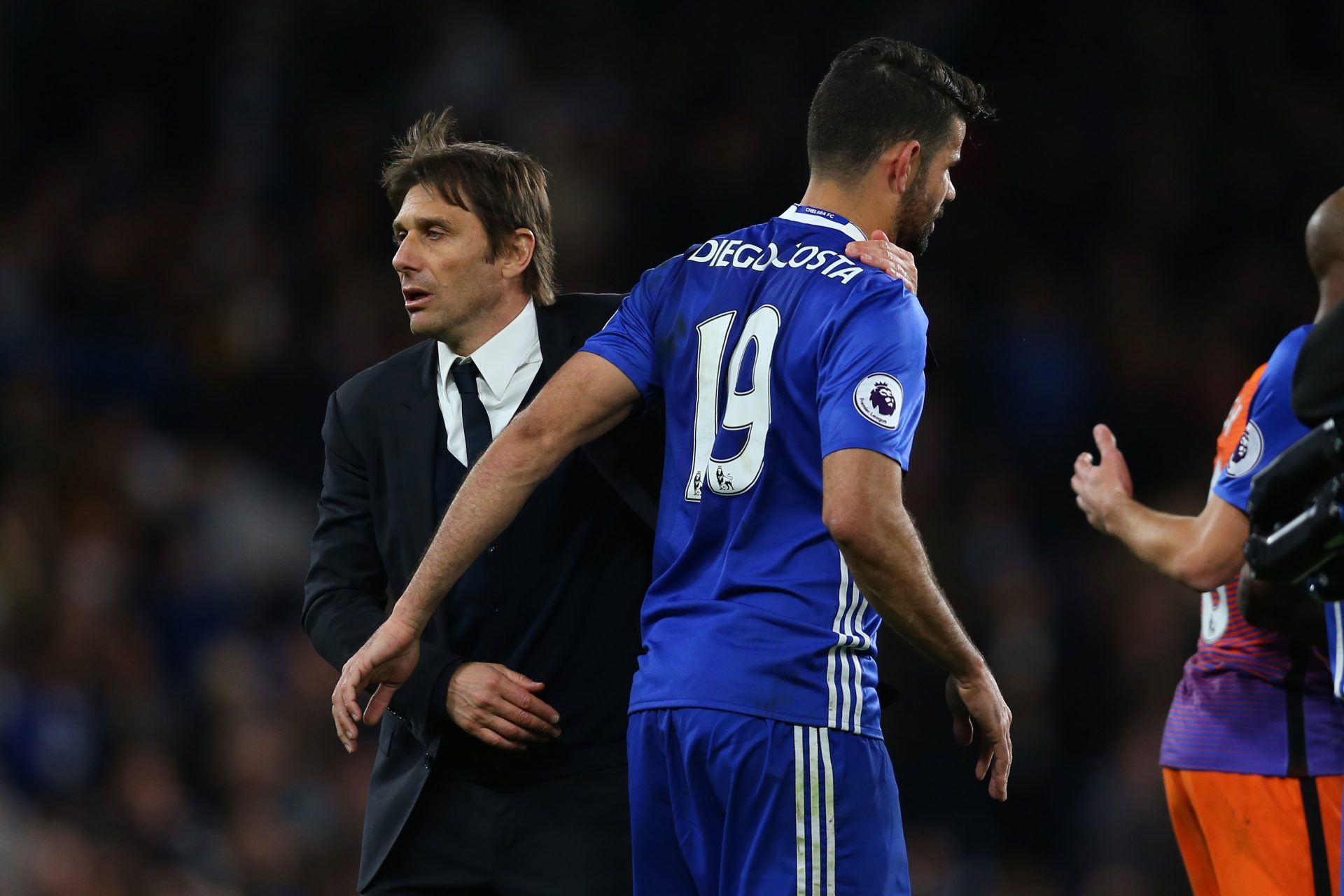 Diego Costa and Antonio Conte 