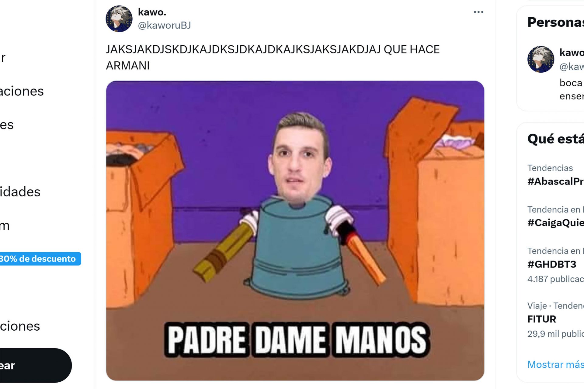 El hombre sin manos