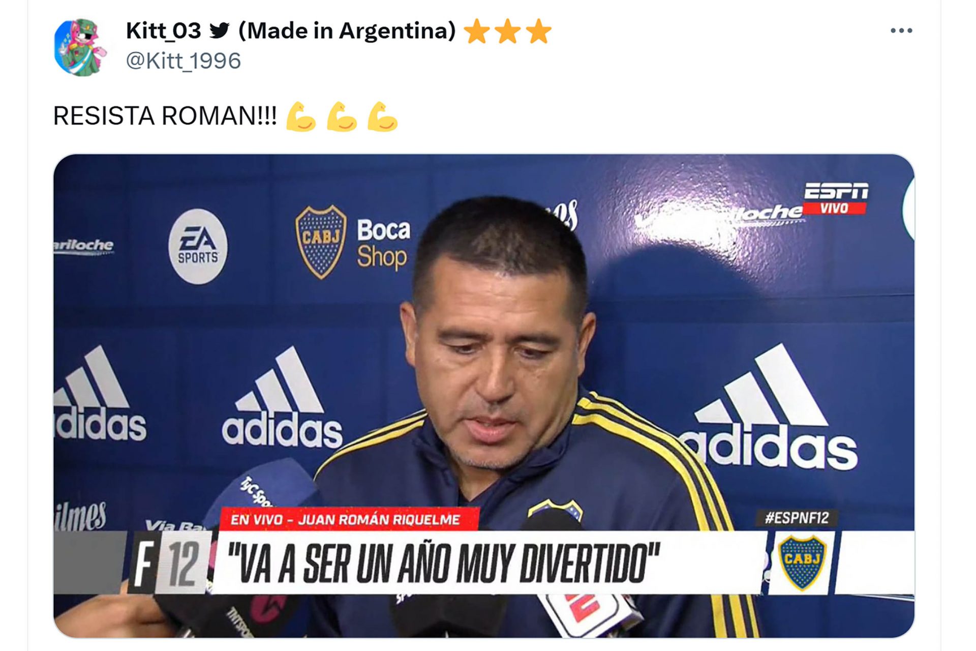 Palabras que hoy contradicen a Riquelme