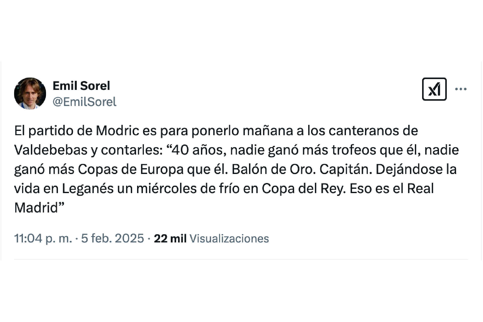 La cosa di Modric