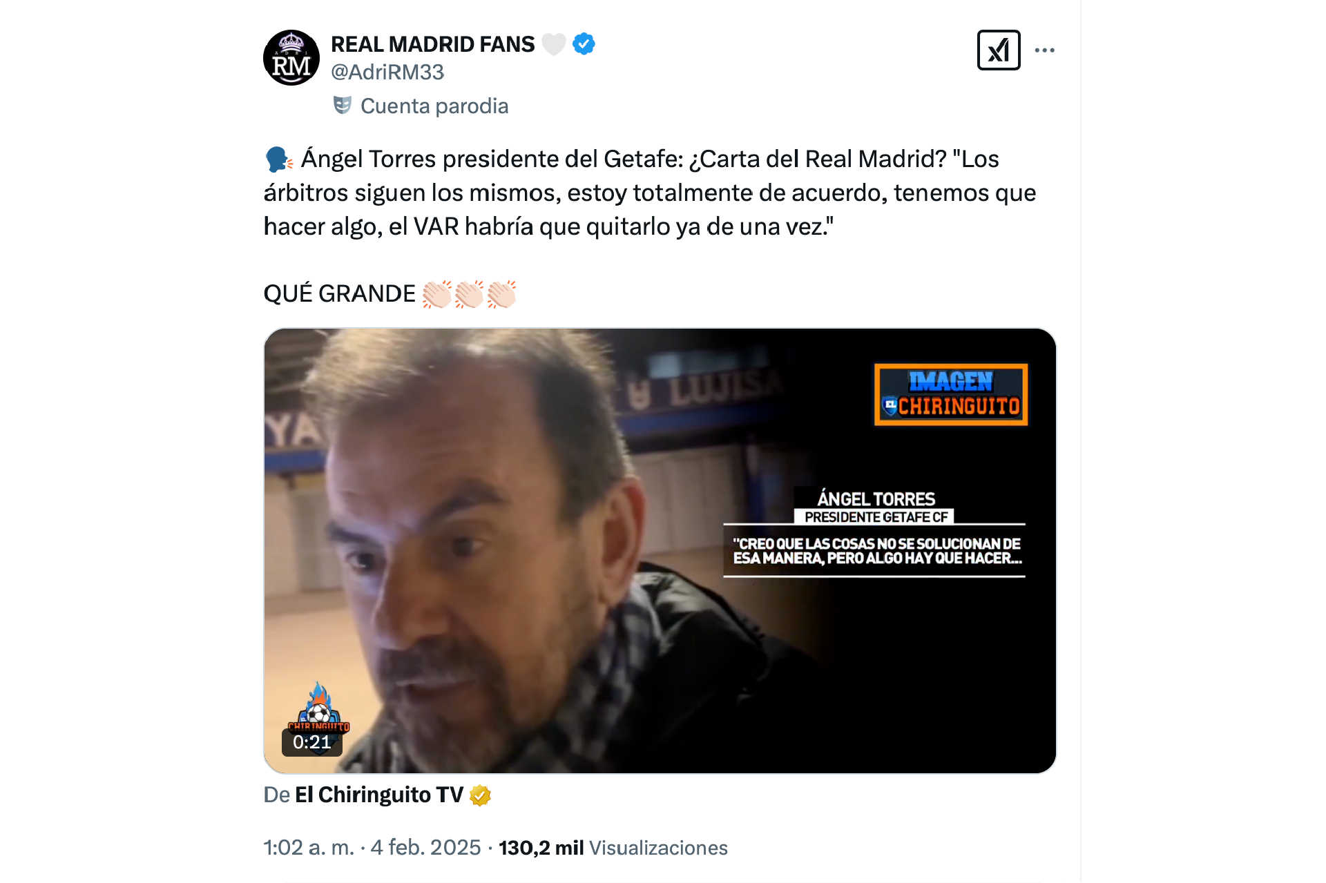 Ángel Torres se moja